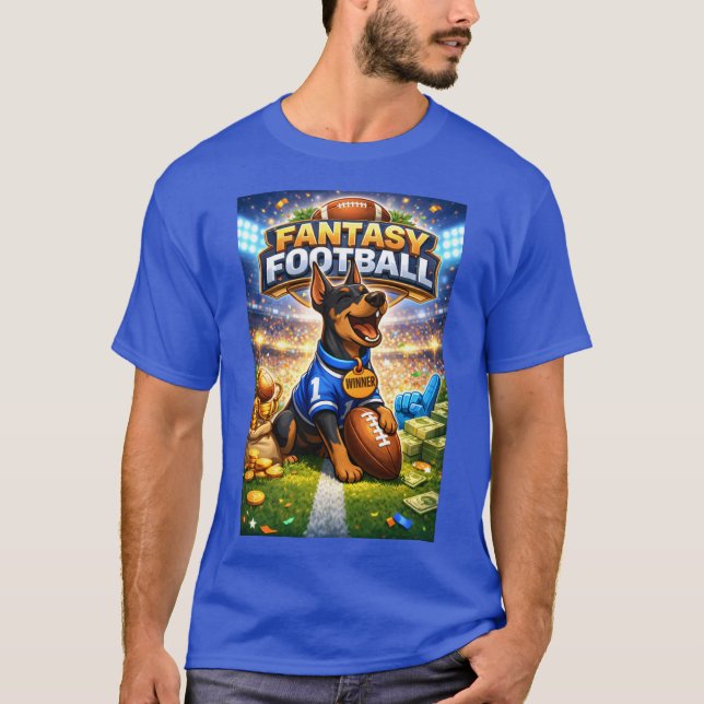 Fantasy football with dog T-Shirt (Front)