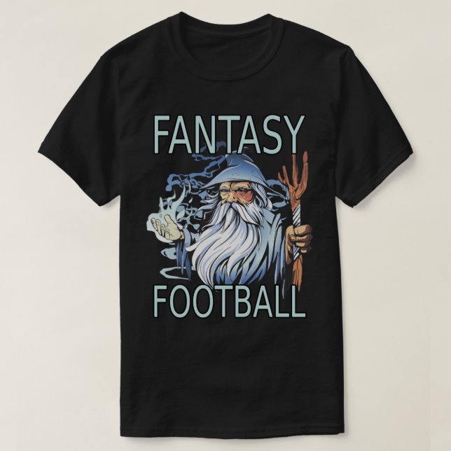 Fantasy Football Wizard T-Shirt (Design Front)