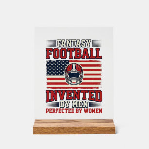 Fantasy Football Women Vintage Sports Shirt_1 Acrylic Sign