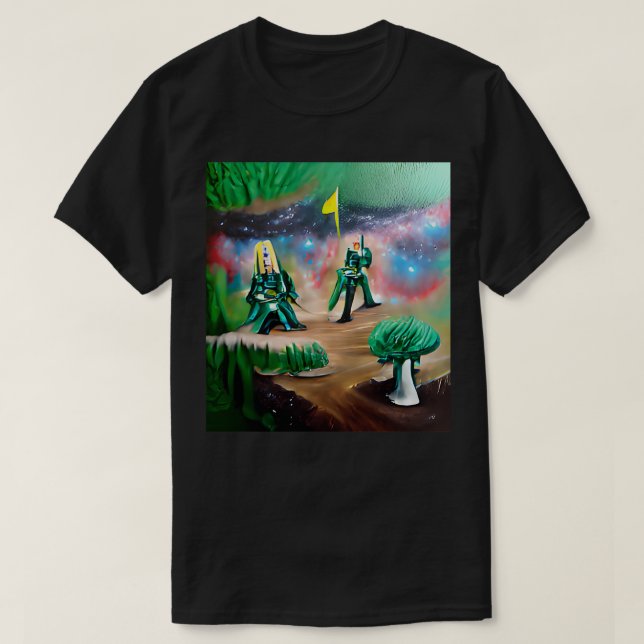 Fantasy forest Ashtar Galactic Command T-Shirt (Design Front)