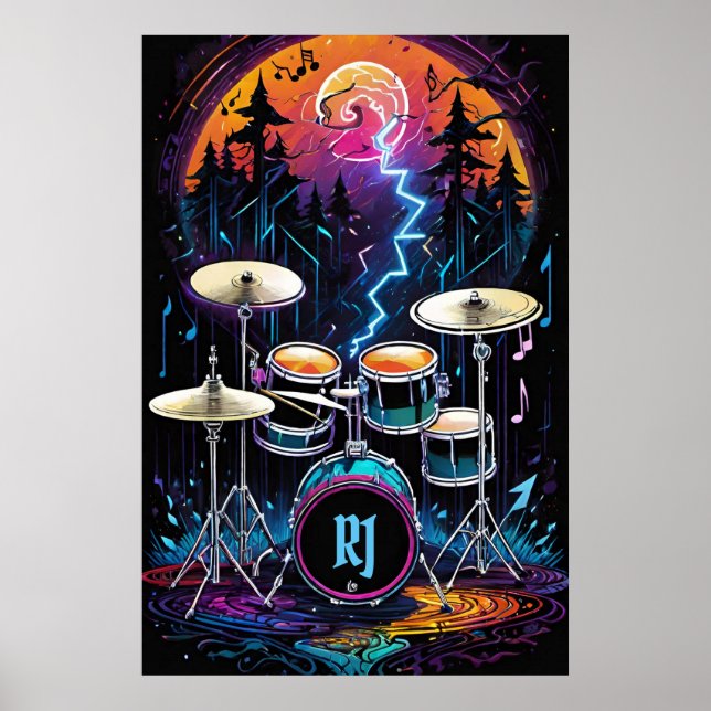Fantasy Forest Drum Set Poster (Front)