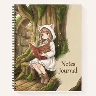 Fantasy Forest Girl Notes Journal