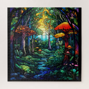 Fantasy Forest Stained Glass Puzzle