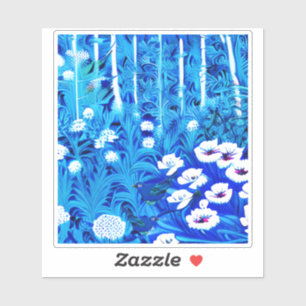 Fantasy Forest with Flowers and Birds