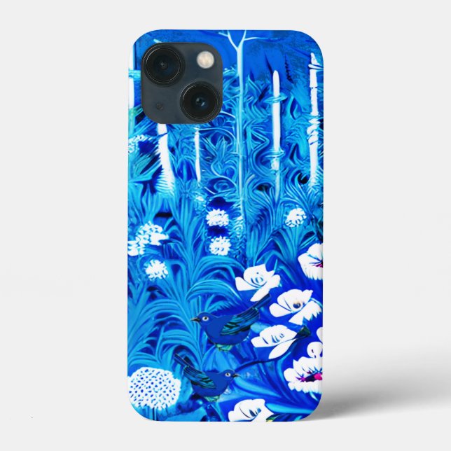 Fantasy Forest with Flowers and Birds Case-Mate iPhone Case (Back)