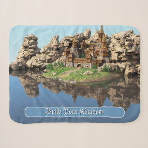 Fantasy Fortress Motivational Quote Art Sherpa Blanket