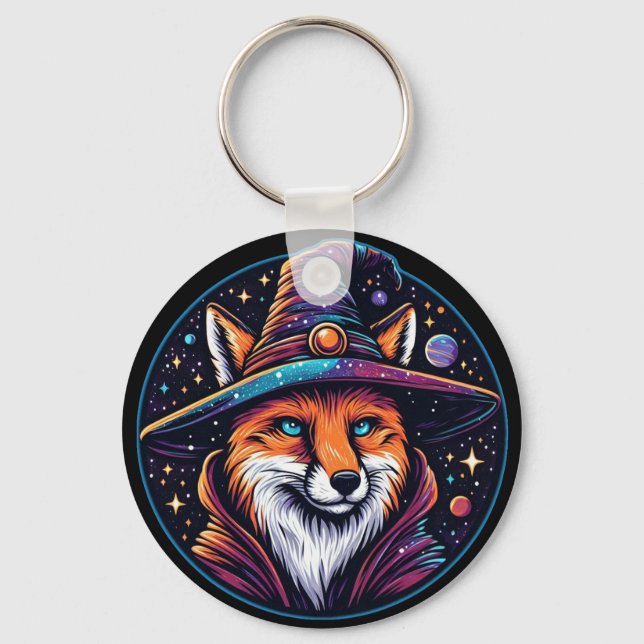 Fantasy Fox - Celestial Wizard Key Ring (Front)