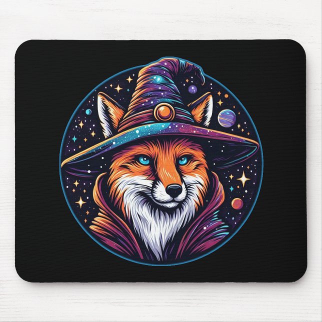 Fantasy Fox - Celestial Wizard Mouse Mat (Front)