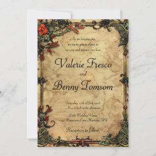 Fantasy Frame Flowers Invitation