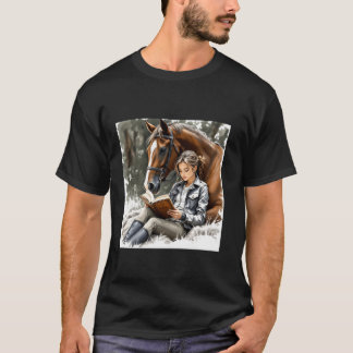 Fantasy Garden Horse Girl T-Shirt