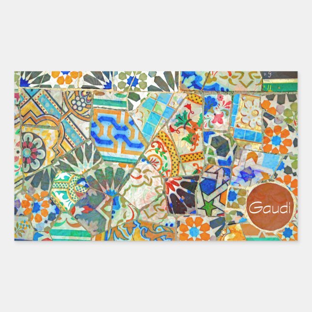 Fantasy. Gaudi. Picture 2 Rectangular Sticker (Front)