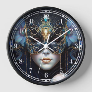 Fantasy Glam Woman Pop Art Clock