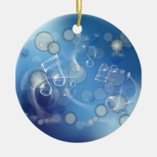 Fantasy Glass Music Notes Ceramic Tree Decoration