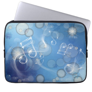 Fantasy Glass Music Notes Laptop Sleeve