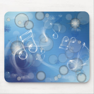 Fantasy Glass Music Notes Mouse Mat