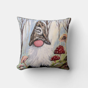 FANTASY GNOME RACCOON HAT PILLOW