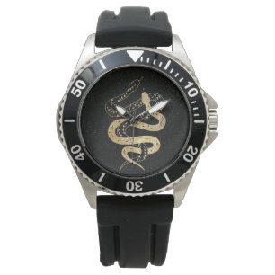 Fantasy Gold and Black Mystical Snakes  Watch