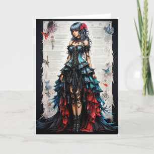 Fantasy Gothic Girl Greeting Card