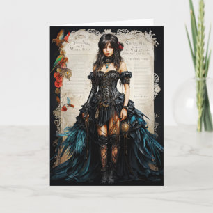 Fantasy Gothic Girl Greeting Card