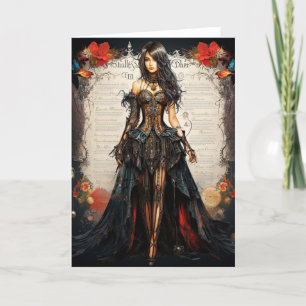 Fantasy Gothic Girl Greeting Card