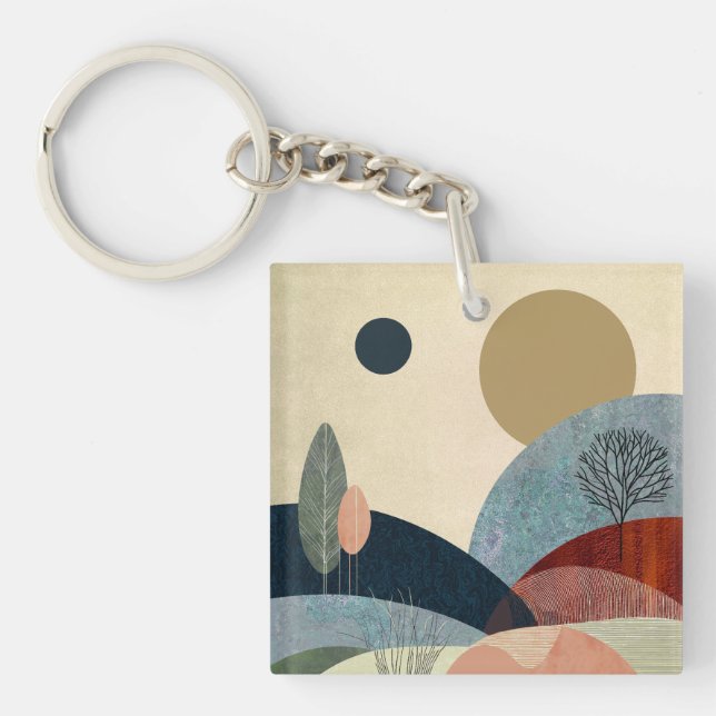Fantasy Hills Landscape Key Ring (Front)