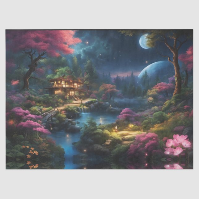 Fantasy Home and Garden Tissue Paper (Front)