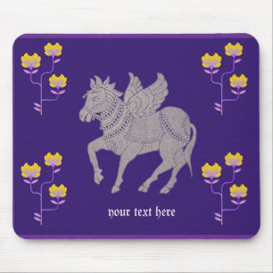 Fantasy horse and flower mousepad valentine's gift