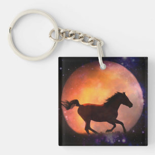 Fantasy Horse and Moon Keychain