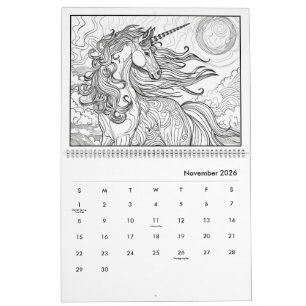 Fantasy Horse Colouring Calendar