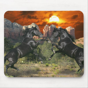 Fantasy Horses: Black Magic Mouse Mat