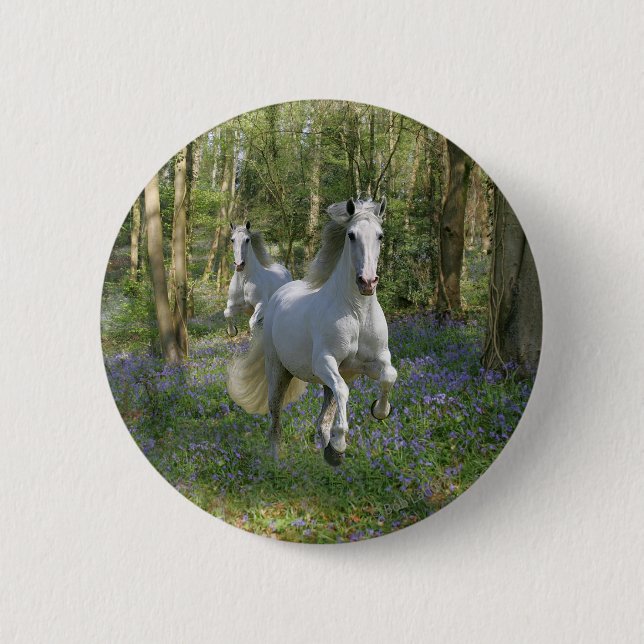 Fantasy Horses: Bluebell Wood 6 Cm Round Badge (Front)