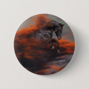 Fantasy Horses: Clouds 6 Cm Round Badge