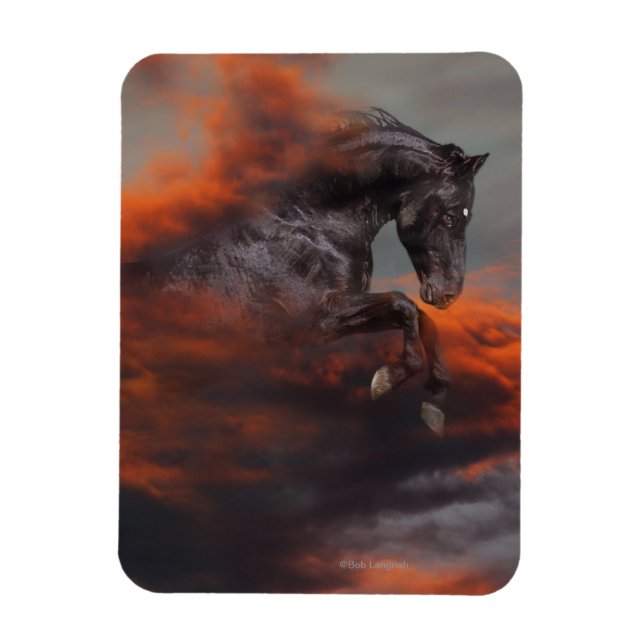 Fantasy Horses: Clouds Magnet (Vertical)