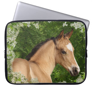 Fantasy Horses: Flowers Laptop Sleeve