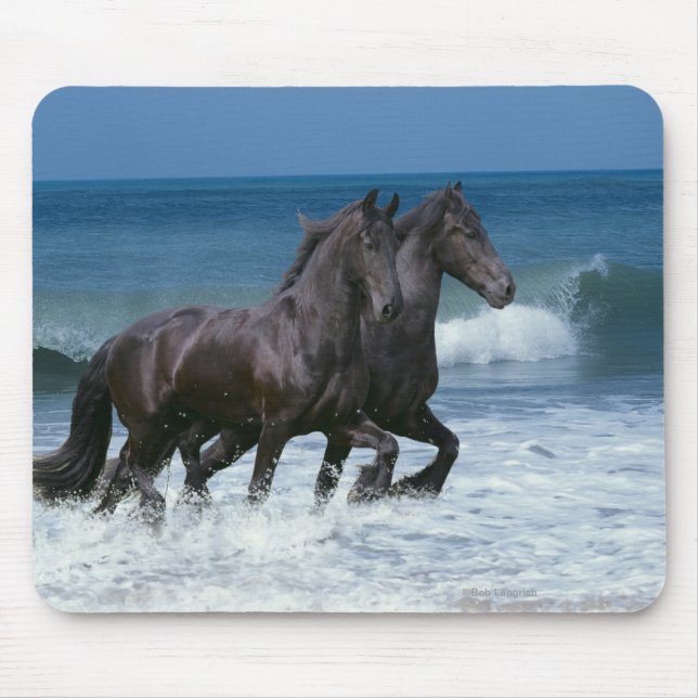 Fantasy Horses: Friesians & Sea Mouse Mat (Front)