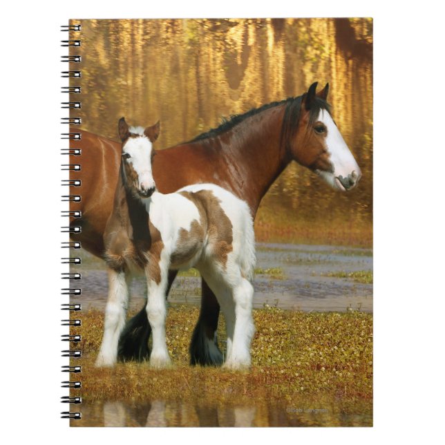 Fantasy Horses: Mare & Foal Notebook (Front)