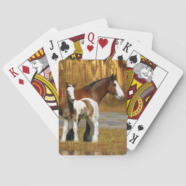 Fantasy Horses: Mare & Foal Playing Cards (Back)