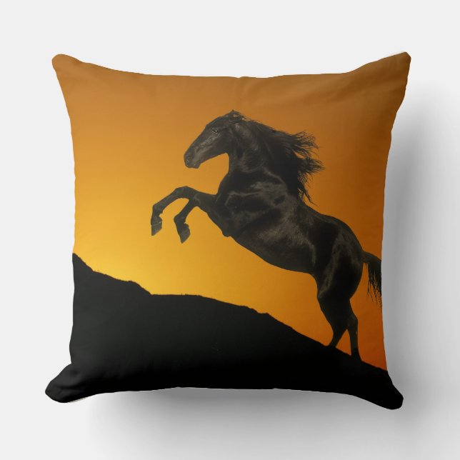 Fantasy Horses: Mountain Sunset Cushion (Front)