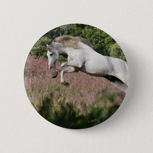 Fantasy Horses: Spring Gallop 6 Cm Round Badge (Front)