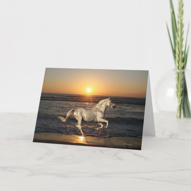 Fantasy Horses: Sunset Card (Front)