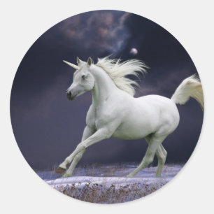Fantasy Horses: Unicorn Classic Round Sticker