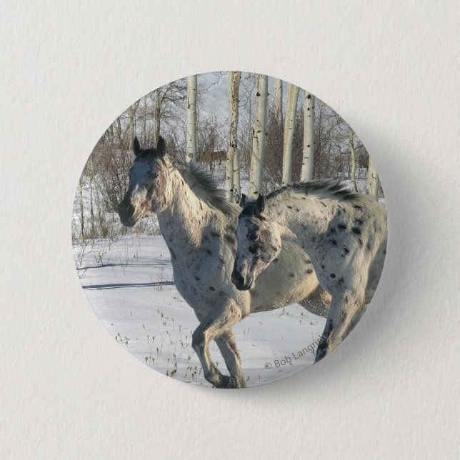 Fantasy Horses: Winter Wonderland 6 Cm Round Badge (Front)