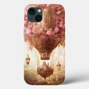 Fantasy Hot Air Balloon Pink Gold iPhone 13 Case