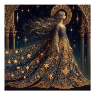 Fantasy illustration of princess poster