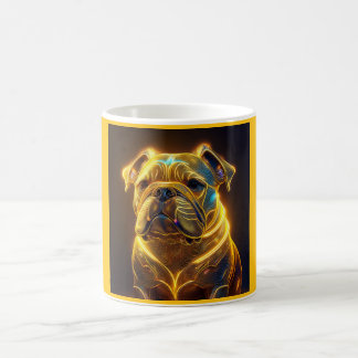 Fantasy Image Neon Yellow English Bulldog Coffee Mug