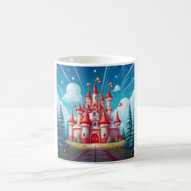 Fantasy Image Of A Candy Cane Castle Coffee Mug (Center)