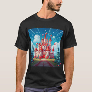 Fantasy Image Of A Candy Cane Castle T-Shirt