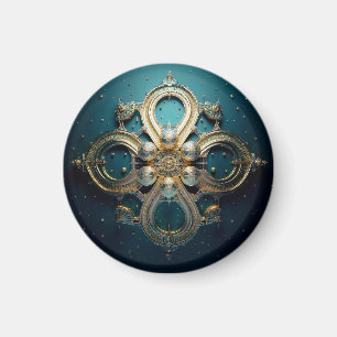 Fantasy Image Steampunk Inspired Medallion Magnet