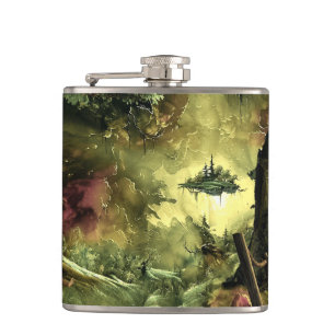 Fantasy in the Amazon Hip Flask