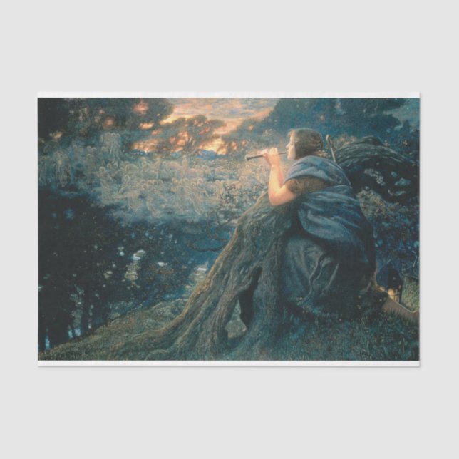 Fantasy in Twilight (by Edward Robert Hughes) Tissue Paper (Front)